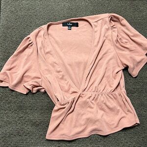 Lulus Pink Crop Top Blush Small